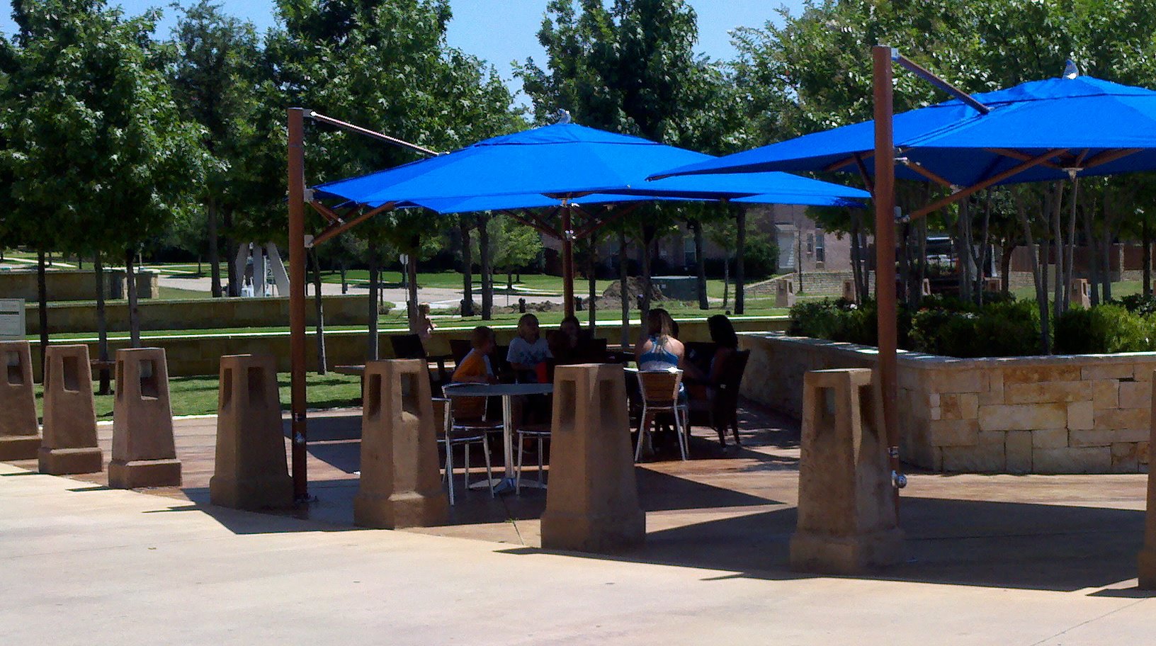 March to a nearby patio in Castle Hills